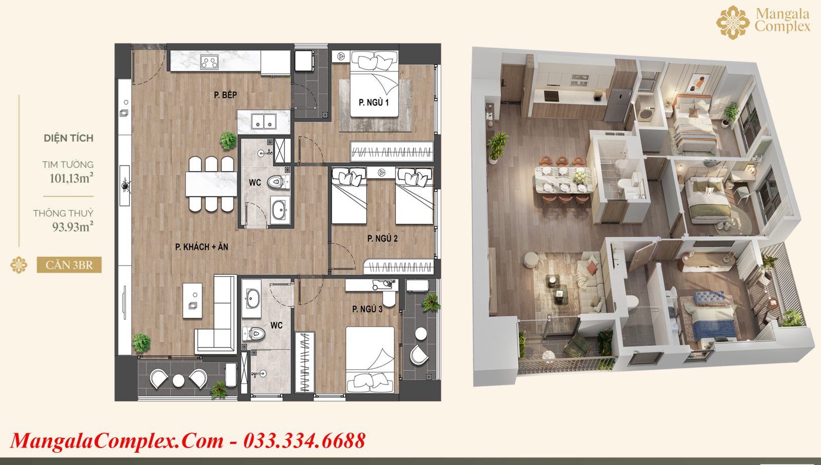 Thiết kế căn hộ 3PN